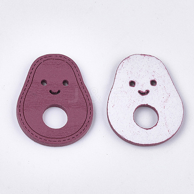 Painted Poplar Wood Pendants WOOD-T021-30D-1