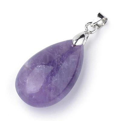 Natural Amethyst Pendants G-S243-20-1