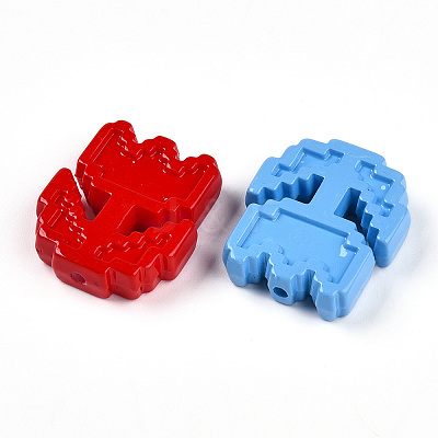 Opaque Acrylic Beads X-OACR-T028-37-1-1