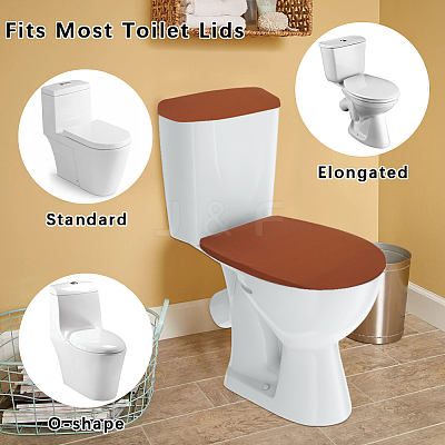 2Pcs 2 Colors Polyester Toilet Lid Dust Cover AJEW-CN0003-20C-1
