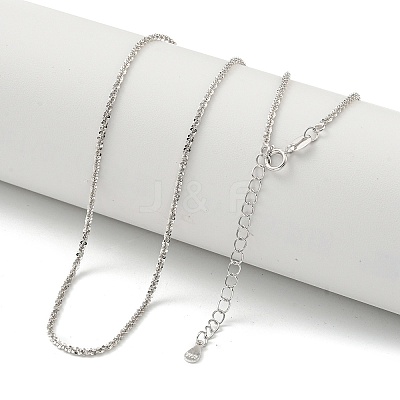 925 Sterling Silver Necklaces NJEW-C052-09P-1