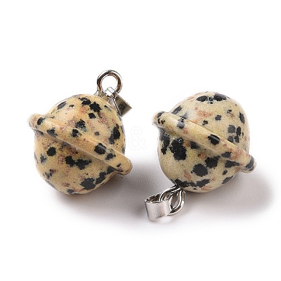 Natural Dalmatian Jasper Pendants G-B041-01P-06-1