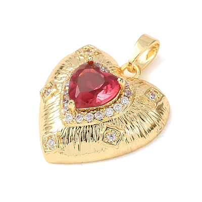 Valentine's Day Brass Micro Pave Cubic Zirconia Pendants CU-H001-02E-G-1