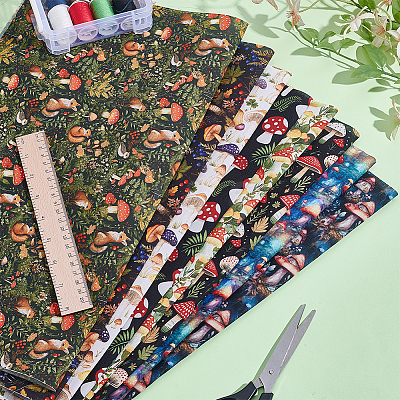 8Pcs 2 Styles Cotton Fabric DIY-PH0036-29A-1