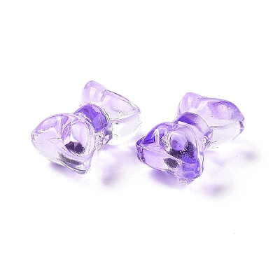 Transparent Spray Painted Glass Beads GLAA-I050-11B-1