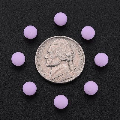 Opaque Acrylic Beads PAB702Y-B01-04-1