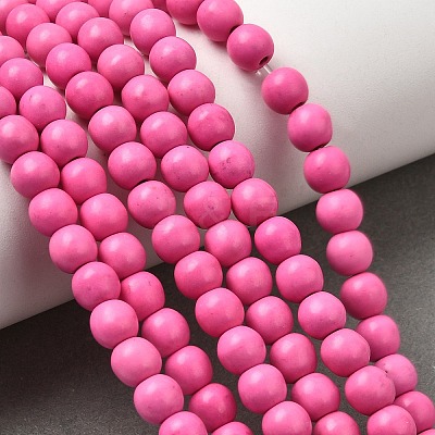 Synthetic Turquoise Beads Strands TURQ-G106-6mm-02K-1