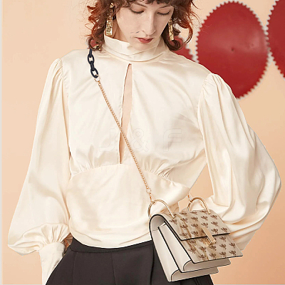 Acrylic & Iron Chain Bag Straps FIND-WH0111-378G-1