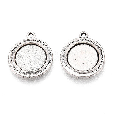 Tibetan Style Alloy Pendant Cabochon Settings PALLOY-N178-05AS-1