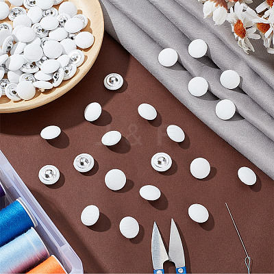 100Pcs Cloth Shank Buttons BUTT-NB0001-72B-1