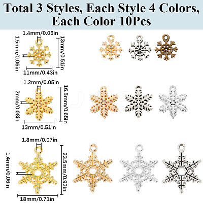 120Pcs 12 Styles Alloy Pendants FIND-SC0011-95-1
