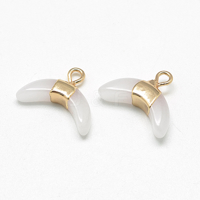 Natural White Jade Pendants G-Q494-40E-1