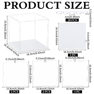 Transparent Acrylic Display Boxes ODIS-WH0329-94B-1