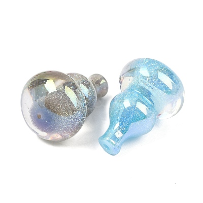 Electroplate & Luminous Opaque Resin Beads RESI-P046-13A-M-1