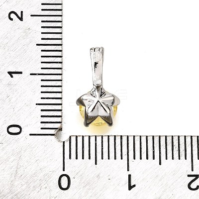 Brass Micro Pave Cubic Zirconia Charms KK-D356-05B-P-1