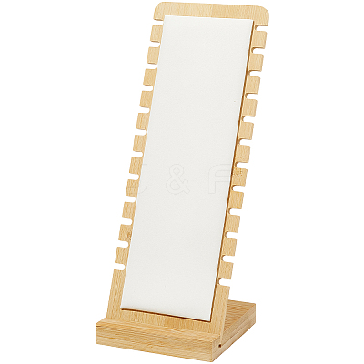 Bamboo Slant Back Necklace Organizer Display Stands NDIS-WH20007-01A-01-1