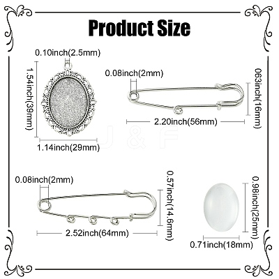 Stainless Steel Safety Pins JEWB-CJ00001-1