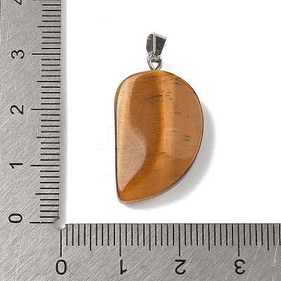 Natural Tiger Eye Carved Pendants G-P599-04P-12-1