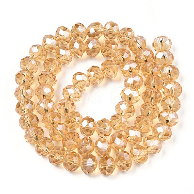 Electroplate Glass Beads Strands EGLA-A034-T8mm-A30-1
