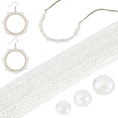 9 Strands 3 Style Electroplate Glass Beads Strands EGLA-PH0001-29-1
