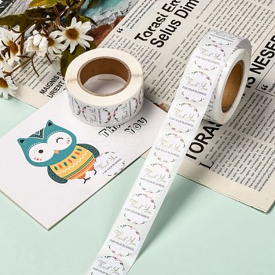 1 Inch Thank You Theme Self-Adhesive Paper Stickers DIY-K027-B05-1
