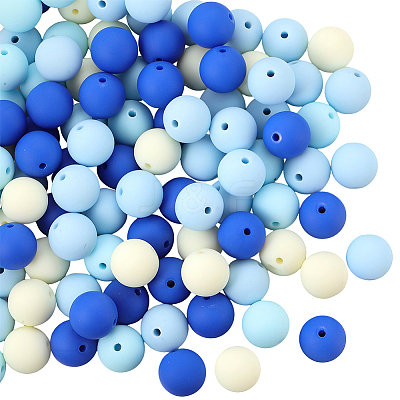 Rubberized Style Imitated Silicone Acrylic Beads MACR-PA0001-06A-02-1