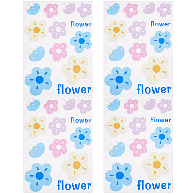 PVC Self Adhesive Flower Car Sticker DIY-WH0453-57B-1