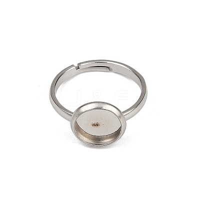 304 Stainless Steel Cuff Ring Components STAS-D372-05P-01B-1
