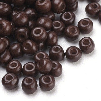 Baking Paint 6/0 Glass Seed Beads SEED-Q025-4mm-M04-1