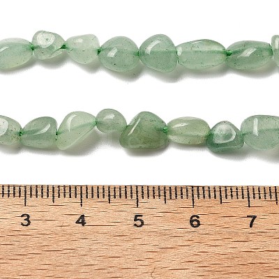 Natural Green Aventurine Nuggets Beads Strands G-L154-10-01-1