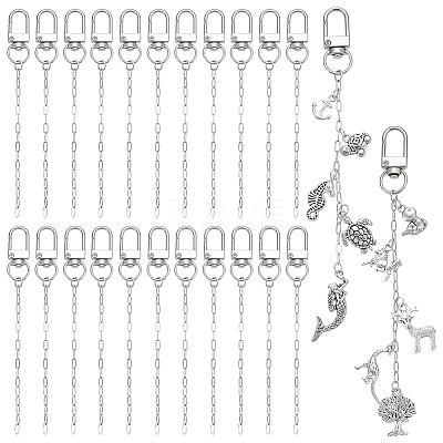 60Pcs Alloy Swivel Clasps HJEW-UN00116-1