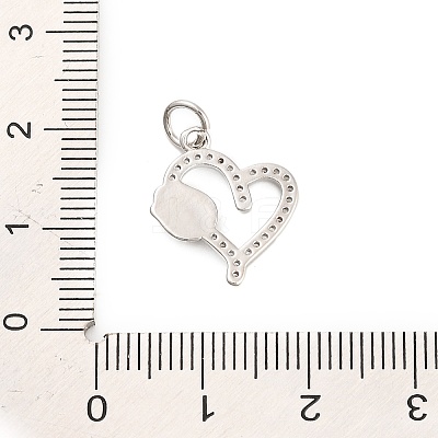 Brass Micro Pave Cubic Zirconia Pendants KK-H527-02C-P-1