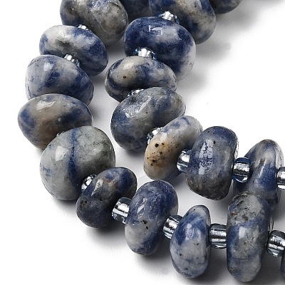 Natural Blue Spot Jasper Beads Strands G-L649-C01-01-1