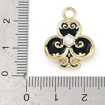 Rack Plating Alloy Enamel Pendants PALLOY-P309-05G-03-1
