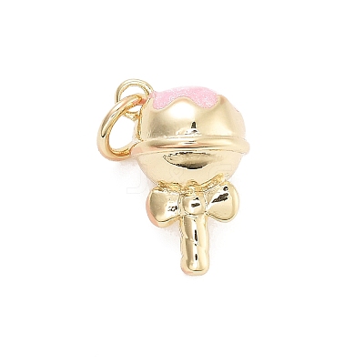 Rack Plating Brass Enamel Charms KK-G512-19A-G-1