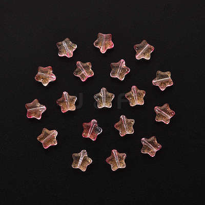 20Pcs Spray Painted Glass Beads GLAA-YW0001-13-1