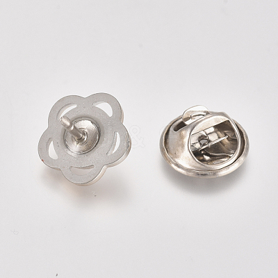 Plastic Safety Brooches JEWB-WH0009-34-1