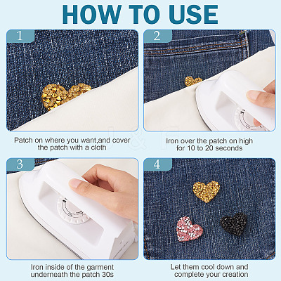 Polyester Hotfix Rhinestone Iron on Patches Applique Patch FIND-TA0002-53A-1