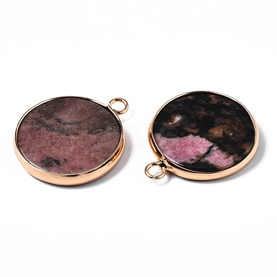 Natural Rhodonite Pendants G-Q998-010F-1