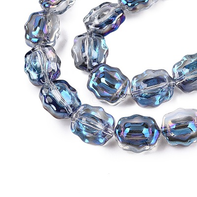 Electroplate Glass Beads Strands EGLA-T021-05I-1