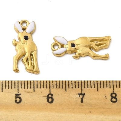 304 Stainless Steel Enamel Charms STAS-D369-15G-1