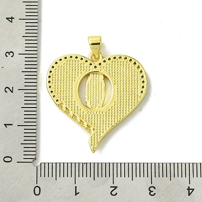 Real 18K Gold Plated Brass Micro Pave Cubic Zirconia Pendants KK-H472-14G-06-1