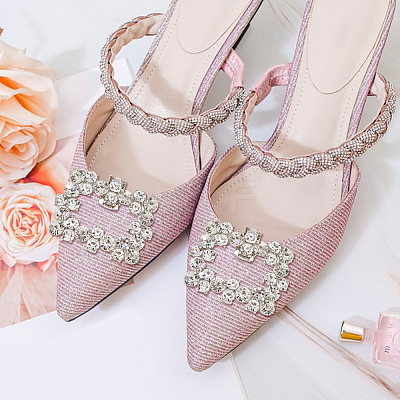 2 Styles Alloy Rhinestone Shoe Decorations FIND-GO0002-24-1