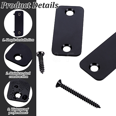 201 Stainless Steel Door Lock Hole Cover Plate DIY-WH0750-373A-1