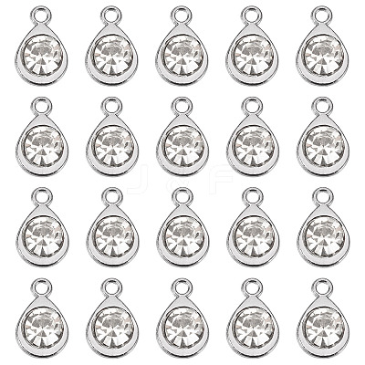 20Pcs Faceted Glass Charms RGLA-TADJ0001-01K-1