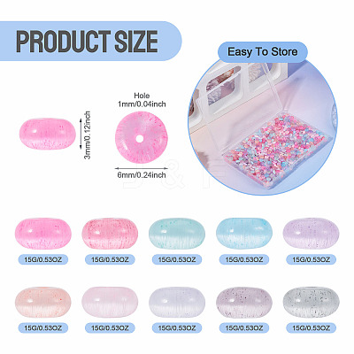 150G 10 Colors Glass Seed Beads SEED-TA0001-64-1