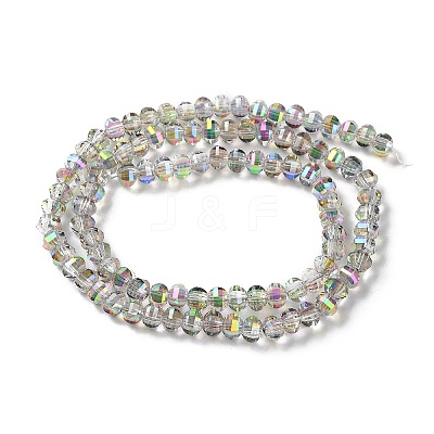 Transparent Electroplate Glass Beads Strands GLAA-Q099-H01-08-1