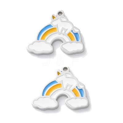 304 Stainless Steel Charms STAS-M102-01L-P-1