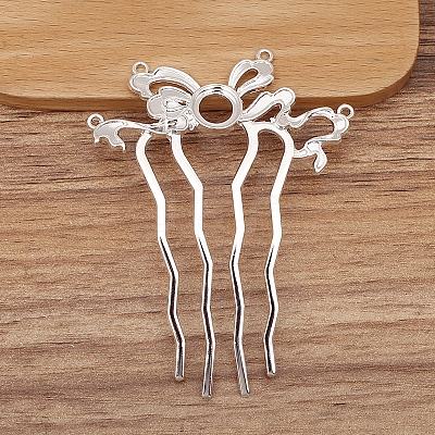 Alloy Hair Comb Findings PW-WGEAC7C-04-1