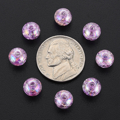 Transparent Crackle Acrylic Beads MACR-S373-66-L01-1